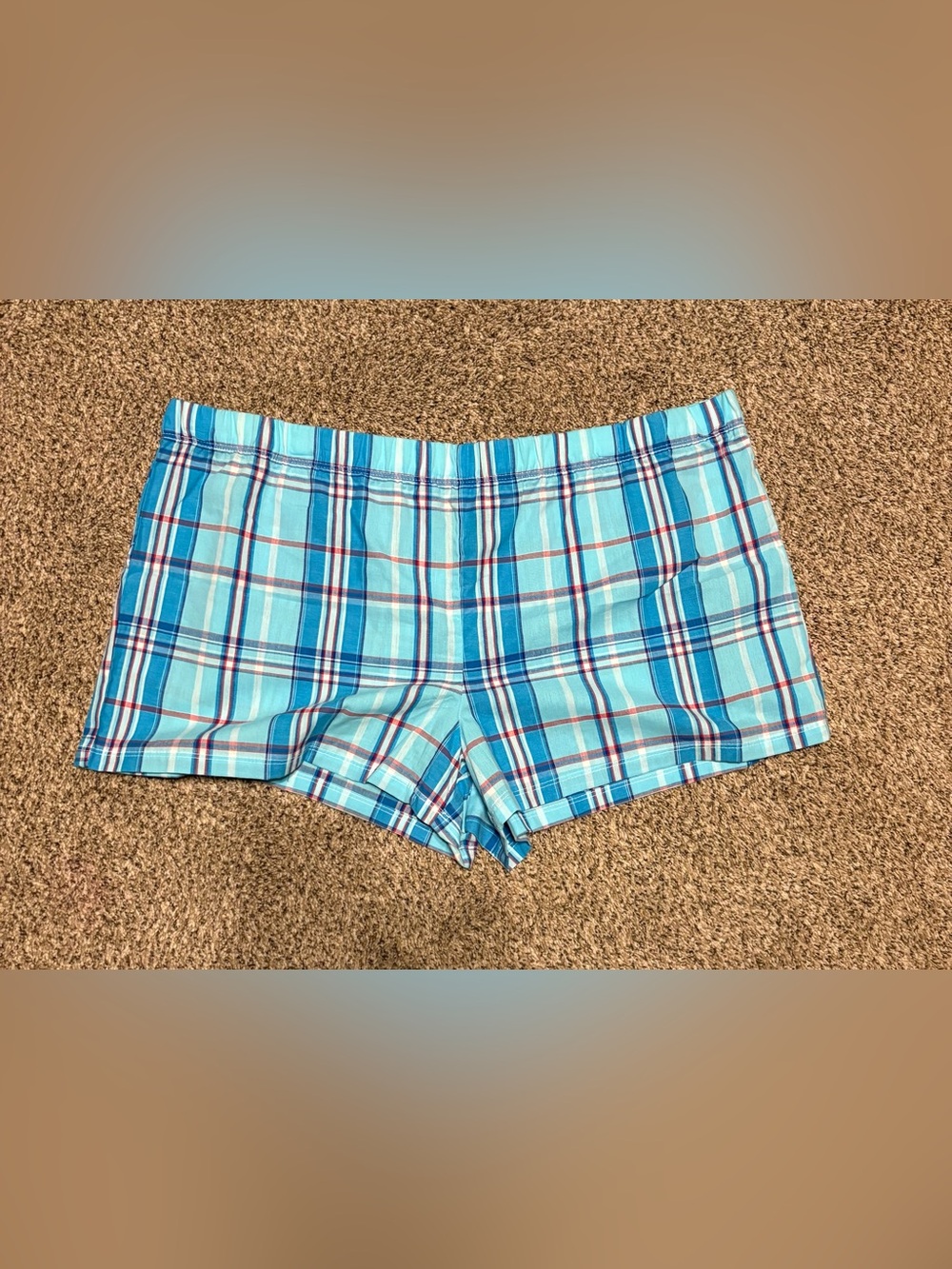 Plaid blue shorts
